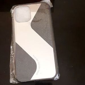 Blavk and Sylver iPhone 12 pro max phone case